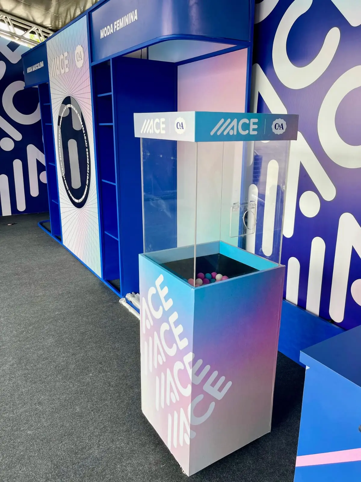 Cabine de Vento de Braço personalizada C&A e ACE